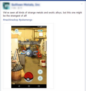 mock post of manufacturer with pokemon in shop